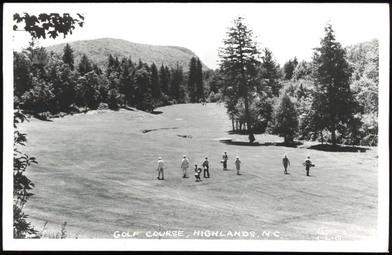 Golf Course with Golfers and Caddies Highlands North Carolina