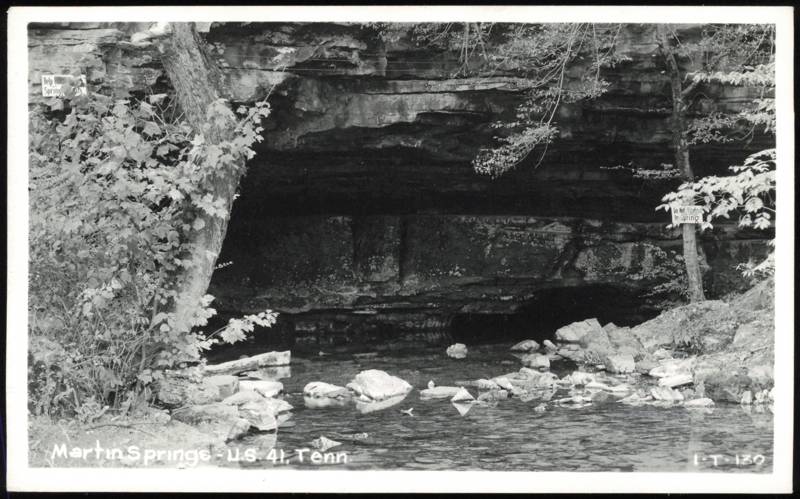 Martin Springs Cave and Clear Spring Pool along U.S. 41 Tennessee