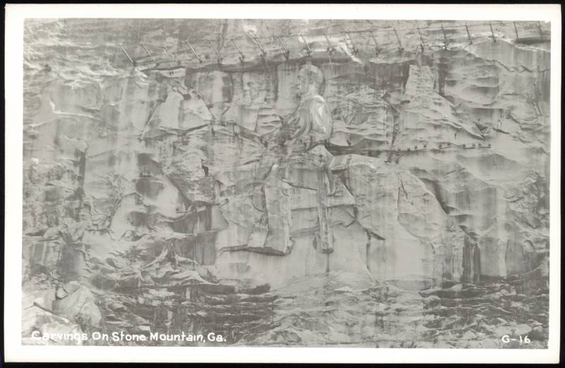 Carvings on Stone Mountain in Progress Georgia