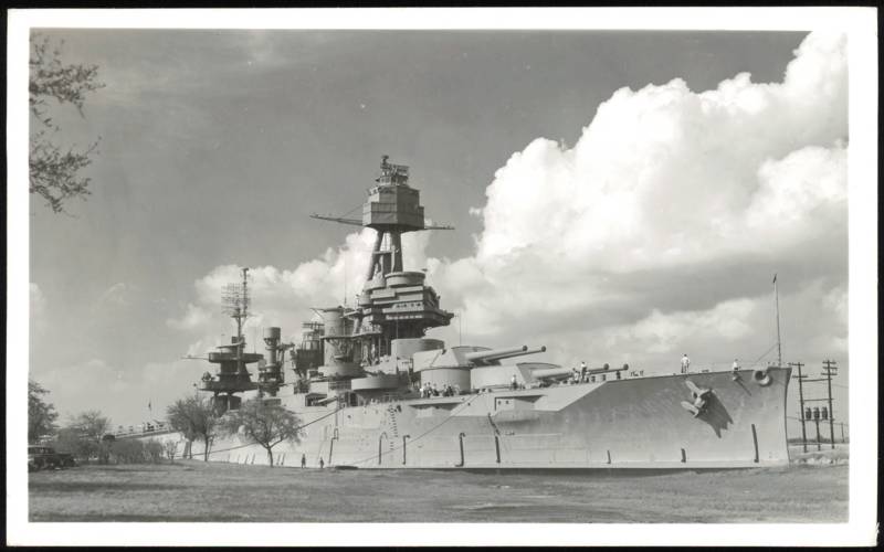 Historic Battleship USS Texas (BB-35) Moored in Berth