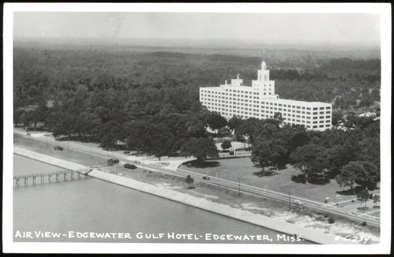 Aerial View of Edgewater Gulf Hotel Biloxi Mississippi