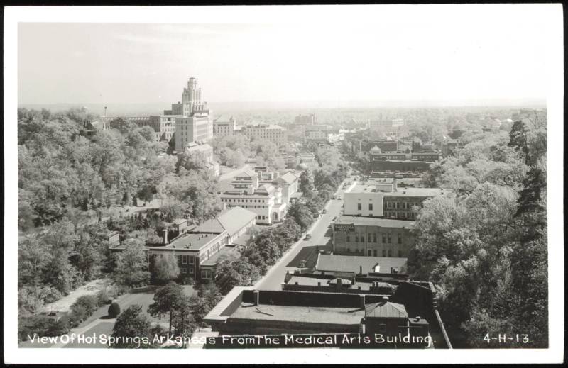 View of Downtown from the Medical Arts Building Hot Springs Arkansas