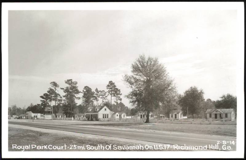 Royal Park Court Cottages & Cafe on U.S. 17 Richmond Hill Georgia