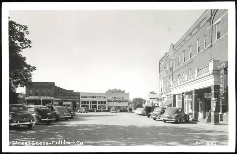 Street Scene with Gay Hotel & Patterson's Pharmacy