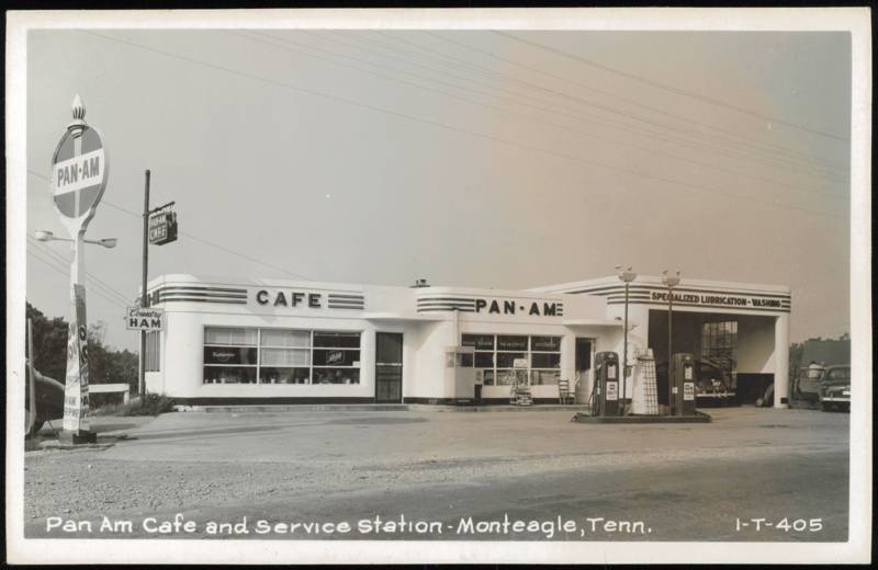 Pan Am Cafe and Service Station Exterior View
