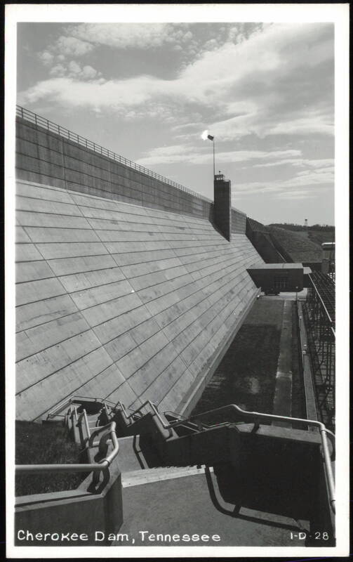 Cherokee Dam Massive Concrete Wall and Staircase Tennessee