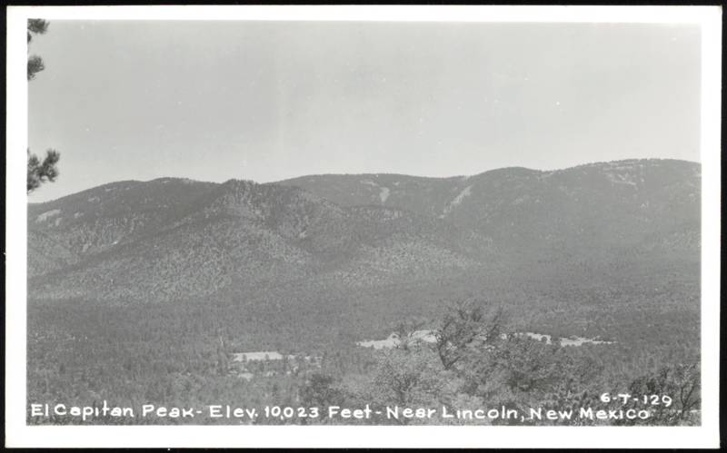 El Capitan Peak Elev. 10,023 Feet Near Lincoln New Mexico