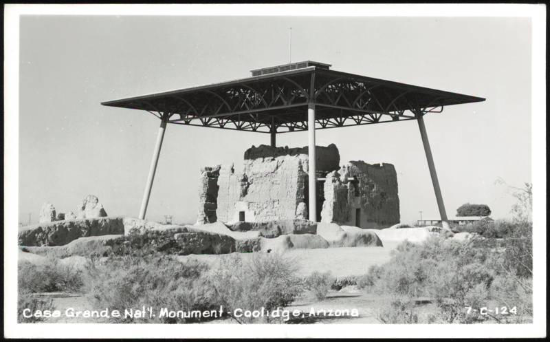 Casa Grande National Monument Ruins with Protective Canopy Coolidge Arizona