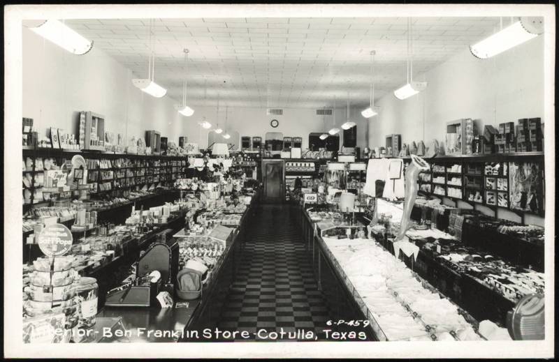 Interior View of Ben Franklin Variety Store Cotulla Texas