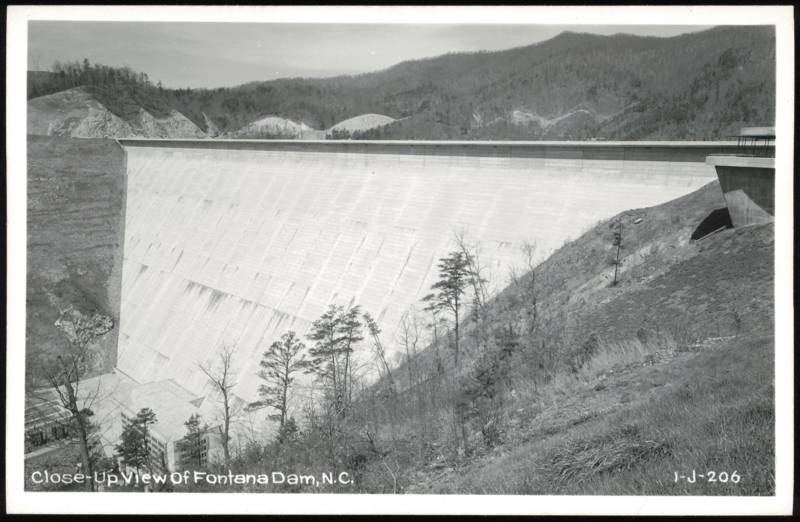 Close-Up View of Fontana Dam North Carolina