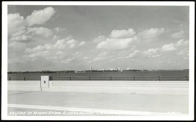Skyline of Miami from Rickenbacker Causeway