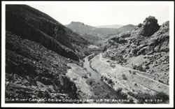 Gila River Canyon Below Coolidge Dam Postcard