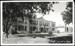 High School Building in Safford, Arizona Postcard