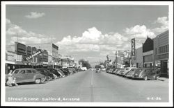 Street Scene in Safford, Arizona Postcard