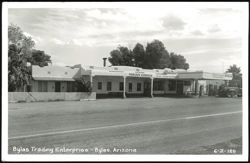 Bylas Trading Enterprise and Greyhound Bus Depot Postcard