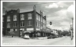 Kirkland Drug Store and Street Scene in Arcadia Postcard
