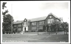 High School Building in Arcadia, Louisiana Postcard