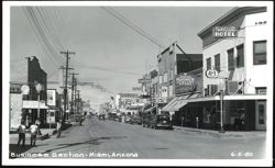 Business Section of Miami, Arizona Postcard