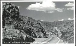 U.S. 60-70 Highway Through Devil's Canyon Postcard