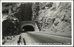 Queen Creek Tunnel on Highway 70 near Superior and Miami Postcard