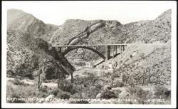 Highway Bridge Between Superior and Miami, Arizona Postcard