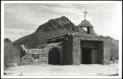 Old Adobe Church in Old Tucson Mountain Park Postcard