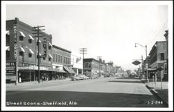 Street Scene with Hotel Grant and Colbert Furniture Co. Postcard