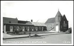 First Presbyterian Church, Sheffield, Alabama Postcard