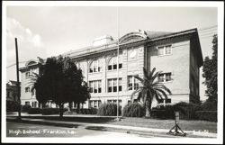 High School Building in Franklin, Louisiana Postcard