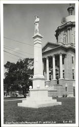 Confederate Monument at the St. Mary Parish Courthouse Postcard
