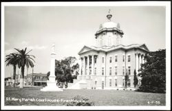 St. Mary Parish Courthouse and Confederate Monument Postcard
