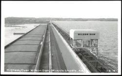Highway Over Wilson Dam Postcard