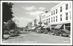 Street Scene in Harrodsburg, Kentucky Postcard
