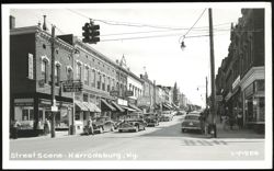 Street Scene in Harrodsburg, Kentucky Postcard