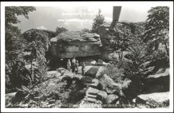 Swing Along Bridge and 1000 Ton Balanced Rock Postcard