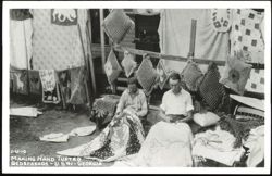 Making Hand Tufted Bedspreads US 41 Dixie Highway "Peacock Alley" Postcard