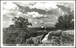 Swing Along Bridge at Rock City Gardens, Lookout Mountain Postcard