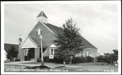 St. Paul's Catholic Church in Minden, Louisiana Postcard