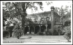 Antebellum Home with Ornate Porch in Vicksburg Postcard
