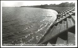 Sea Wall Along the Mississippi Gulf Coast Postcard