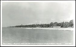 Sea Wall Along Mississippi Gulf Coast Postcard