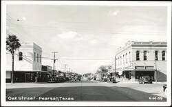 Oak Street View in Pearsall, Texas Postcard