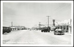 Street Scene in Hebronville, Texas Postcard