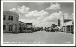 Street Scene in La Feria, Texas Looking South Postcard