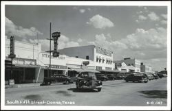 South Fifth Street Scene in Donna, Texas Postcard