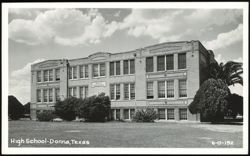 Donna High School Building in Donna, Texas Postcard
