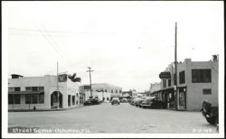 Street Scene with Rexall and Nyal Drugs in Pahokee Postcard