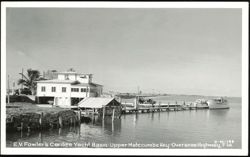 E.V. Fowler's Caribee Yacht Basin Overseas Highway Upper Matecumbe Key Postcard