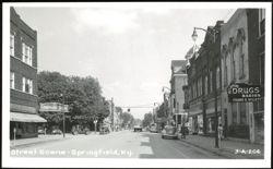 Street Scene in Springfield, Kentucky Postcard