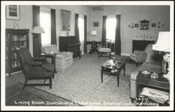 Living Room of Duncan and Clara Hines Postcard